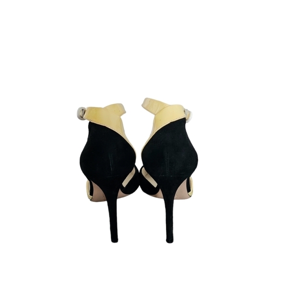 Gianvito Rossi made in Italy Black suede/yellow patent leather heels size 37 - Picture 6 of 10